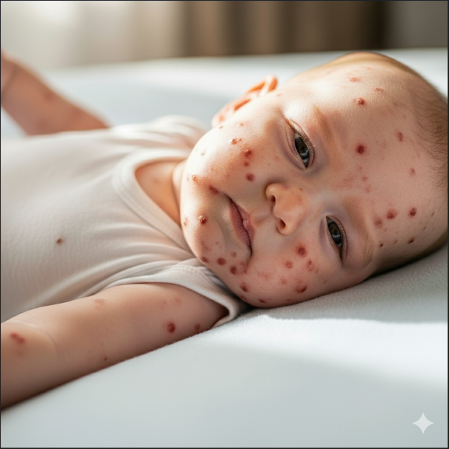 Bébé varicelle magnétisme